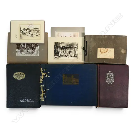 COLLECTION 4 VINTAGE JAPANESE FAMILY PHOTO ALBUMS + SOME LG FORMAT LOOSE IMAGES